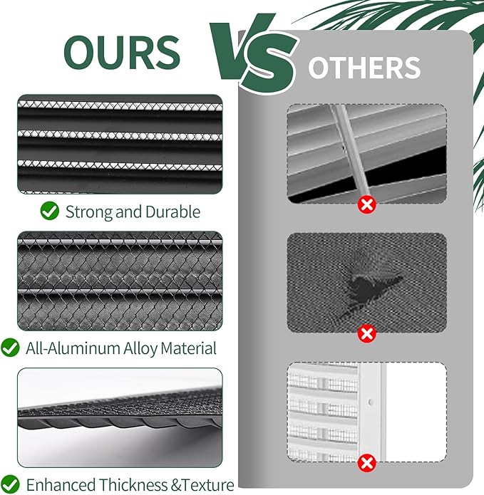 Gable Vents (10" x 10" 2Pcs) Aluminum Walls, Lofts, Garages More, More with Screens, Metal Shed Vents, Outdoor Houses, Loft Ceiling Reinforcement, Square Vents, Blinds, Exterior Grille(Black)