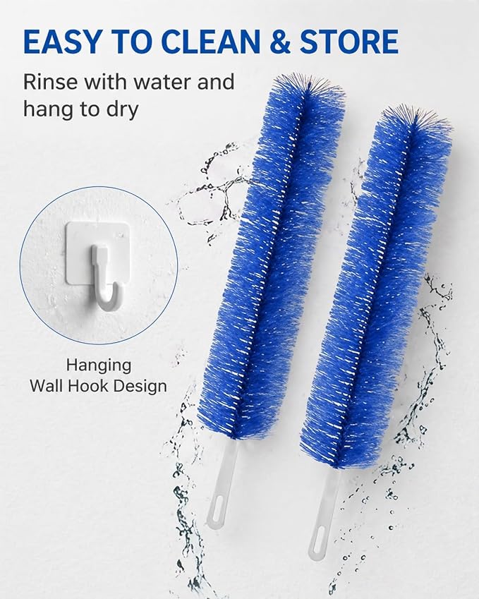 2 Pcs Fan Cleaning Brush, Bendable Micorfiber Crevice Duster Cleaner | Soft - Image 4