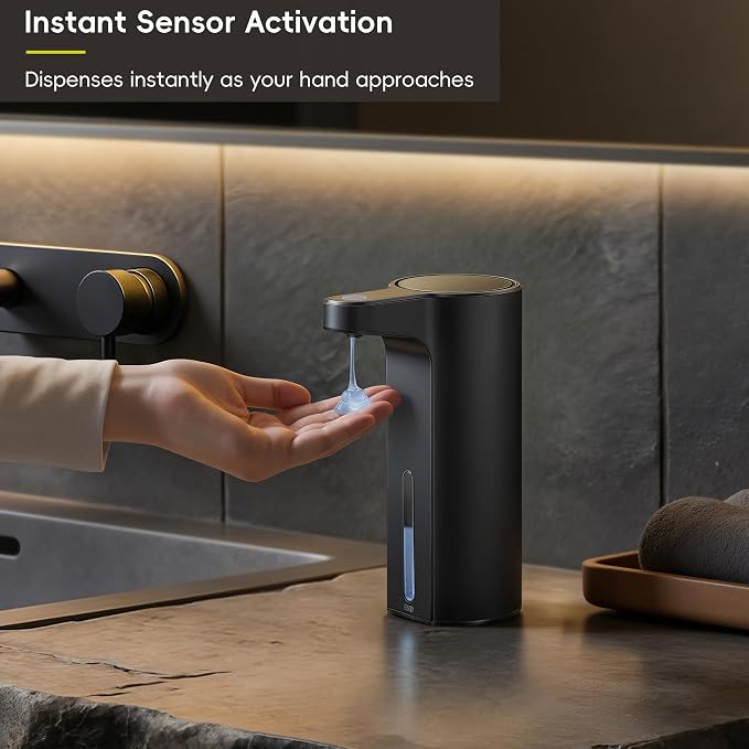 EKO Aroma 9 fl oz Automatic Liquid Soap Dispenser, Rechargeable Soap Dispenser - Image 3