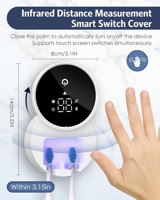 Upgraded UV Toothbrush Sanitizer Holder - Image 2