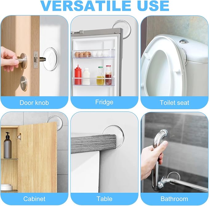 JZWBLILY Door Stoppers for Wall, Door Knob Wall Protector 2", Self Adhesive - Image 5