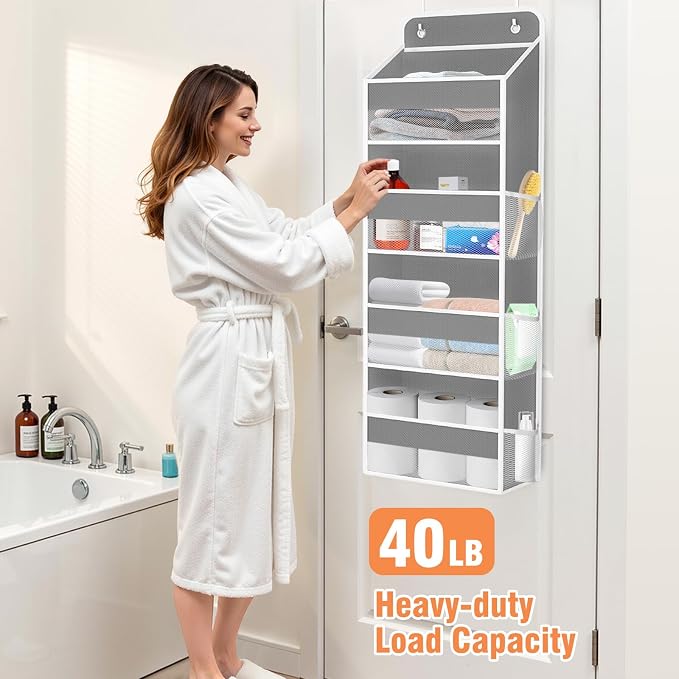 Over The Door Organizer Storage Large Capacity Hanging Bedroom Storage | 4 - Image 5