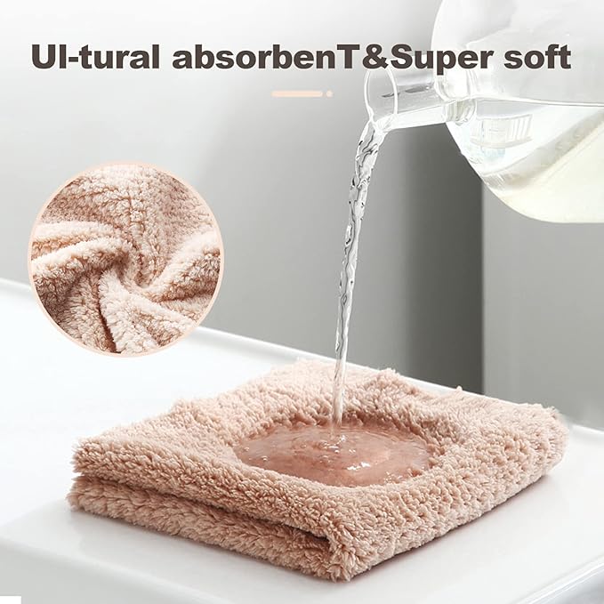 K&janet6am Dish Towels for Kitchen, 8 Pack Premium Coral Velvet Dish Cloths for - Image 2