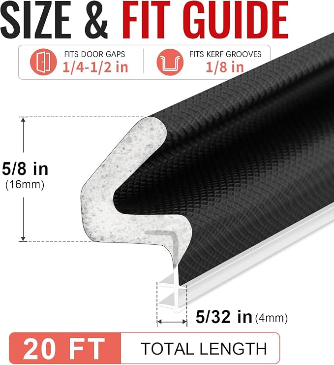 Litaibai Kerf Door Weather Stripping - Image 3