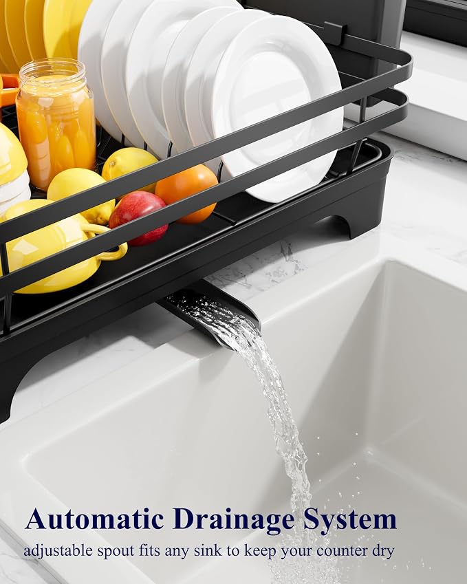 Kitsure Multi-Functional Dish Drying Rack, 15.7" x 12.0" x 5.5", Rust-Proof - Image 7