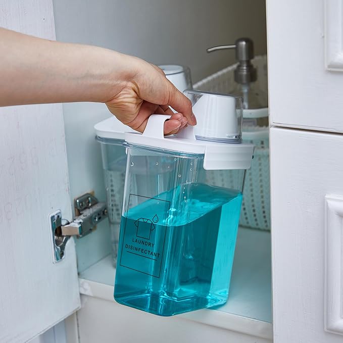 Tatuo 3 Pack Laundry Detergent Dispenser 61 oz Clear Liquid Container - Image 3