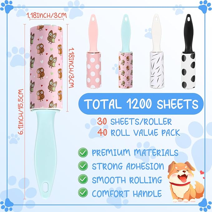 Hushee 40 Pcs Mini Lint Roller Bulk - Image 2