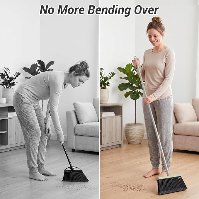 Broom with Dustpan Set for Pet Hair & Dust Cleanup - Image 7