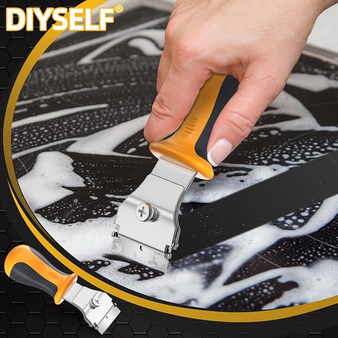 DIYSELF 12 Pack Razor Blade Scraper, Extendable Handle & 10 Extra Blades | - Image 4