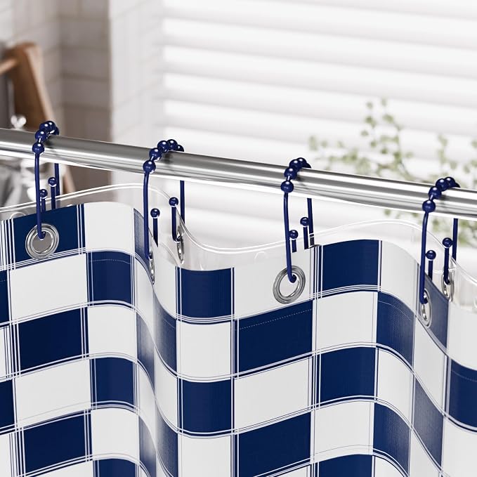 AmazerBath Shower Curtain Hooks, Sturdy Shower Curtain Rings, Metal Shower - Image 8