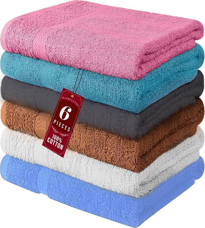 QUBA LINEN 100% Cotton Bath Towel Set – Soft, Absorbent Towels by QUBA+LINEN
