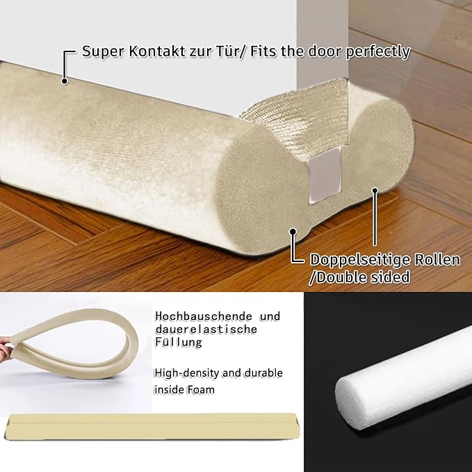BKSAI Door Draft Stopper for Doors 29-35" No Adhesive Draft Stopper for Bottom - Image 9