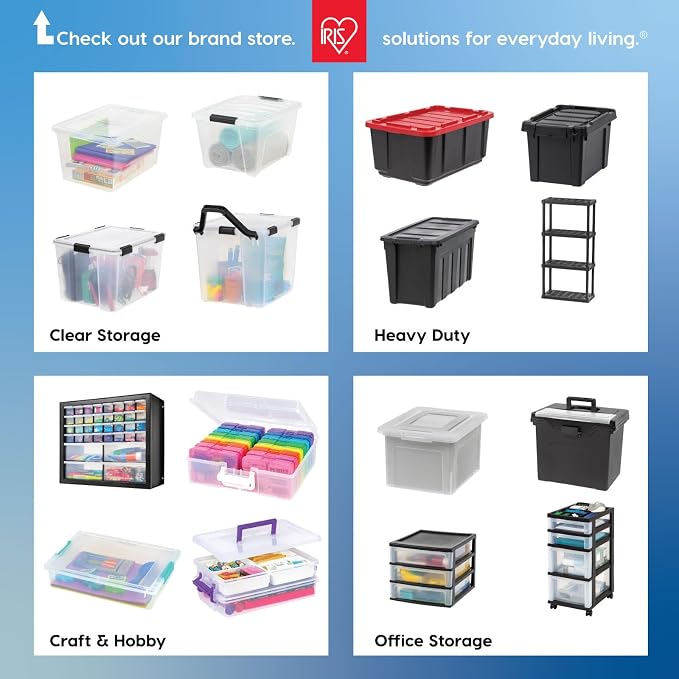 IRIS USA 6-Pack 13 Quart Storage Bins - Image 2