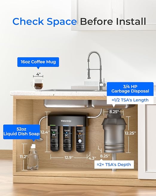 Waterdrop TSA 8 Layer Under Sink Water Filter System, NSF/ANSI 42 Certified | - Image 5