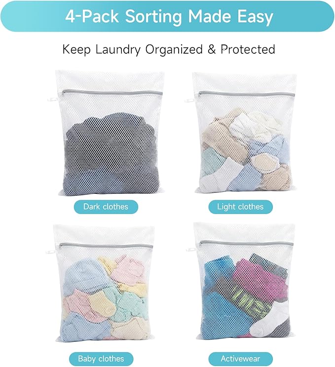 GOGOODA Mesh Laundry Bags Large Wash Bags - Image 5