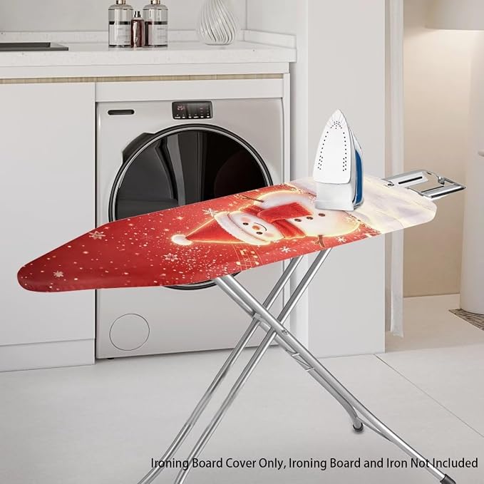 Christmas Iron Board Cover Cute Snowman Ironing Board Cover and Pad Soft Stain - Image 2