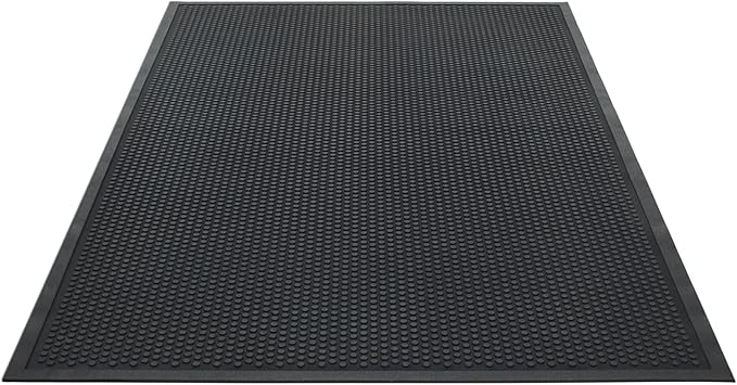 Guardian Easy Step Scraper 4X6 (45in x 69in) Indoor/Outdoor, Heavy-Duty, Solid Rubber Floor Mat,Black