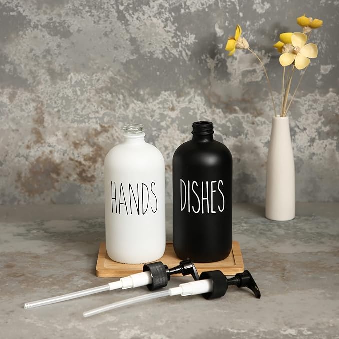 MOMEEMO Soap Dispenser Set 2 Pack, Contains Hand and Dish Soap Dispenser - Image 5
