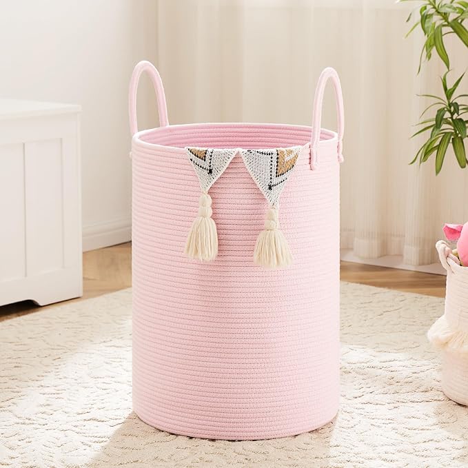Artfeel Laundry Basket, Woven Cotton Rope Laundry Hamper, 100L by Artfeel