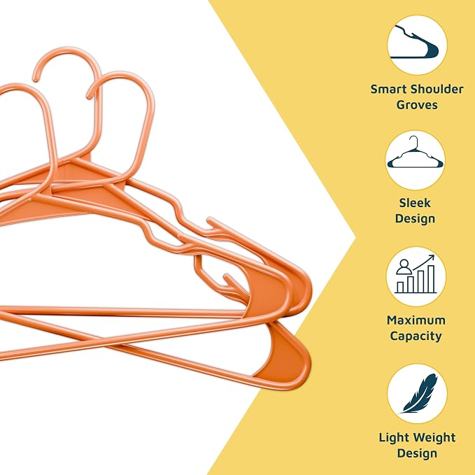 Lifemaster Plastic Clothes Hangers – Heavy Duty Hanger Set, - Image 4