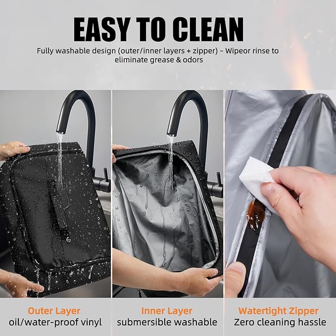 270° Opening BBQ Blanket for Resting Meat, Valentines Day Gift Meat Resting Bag, Leak-Proof Smoker Accessories, Grilling Gift for Turkey/Pork/Brisket - Anniversary Birthday Gift for Men Him Dad