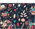 Colorful Flowers Black Dish Drying Mat by indokyeyqaz
