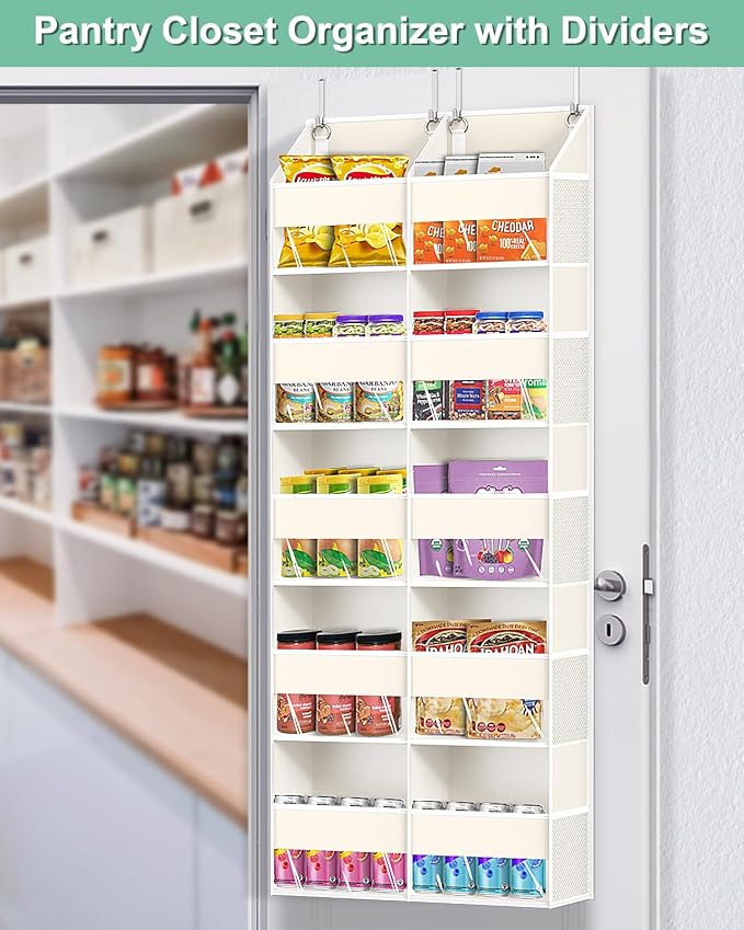Heavy Duty Over The Door Organizer 5 Tiers, Extra Large Behind Door Storage of - Image 7