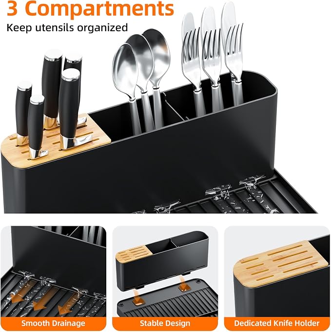 Urackify Extendable Dish Drying Rack, 18.5"-26.7" L x 12.7" W - Image 5
