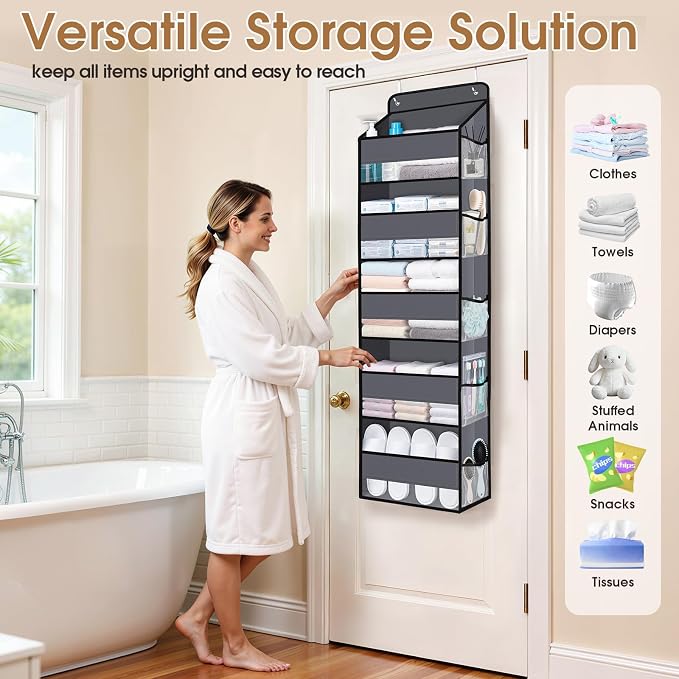 Over The Door Organizer Storage behind Door Hanging Organizer - Image 7