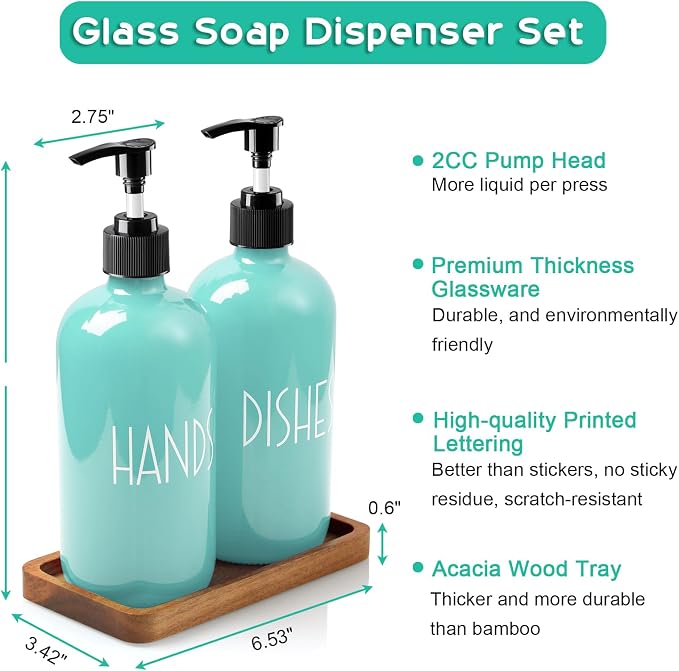 ALELION Turquoise Dish Soap Dispenser - Image 6