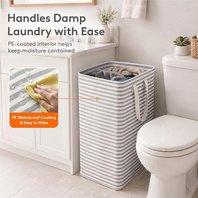 Lifewit 2 Pack Laundry Basket 80L Each, Collapsible Clothes Hamper - Image 7