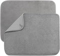 2 Pack Microfiber Dish Drying Mat, Absorbent Dish Drainer Kitchen Counter by Meirrnyyu