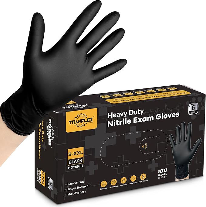 Disposable Nitrile Exam Gloves by TitanFlexDisposableGloves