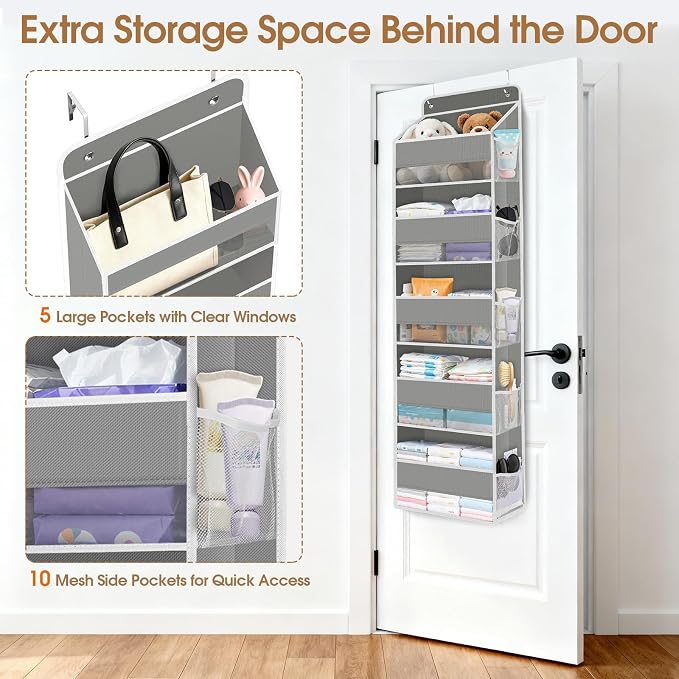Over The Door Organizer Storage behind Door Hanging Organizer - Image 4