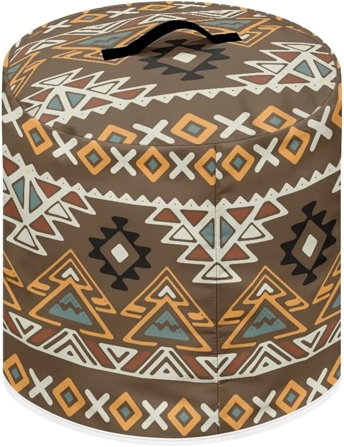 Southwestern Aztec Native American Tribal Geometric Pattern Kitchen Appliance Dust Cover 6 Quart Pressure Cooker Cover with Pockets for Electric Pressure Cooker Air Fryer Rice Cooker
