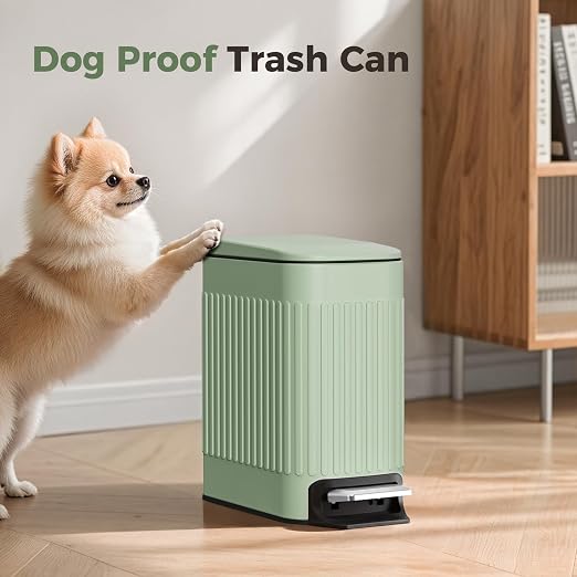TrashAid Slim Bathroom Trash Can - Image 6