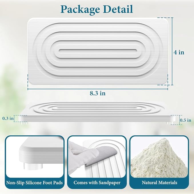 2 PCS Water Absorbing Stone Tray - Image 4