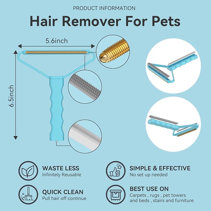 Pet Hair Remover, Dog Cat Carpet Rake, Lint Remover Shaver - Image 4