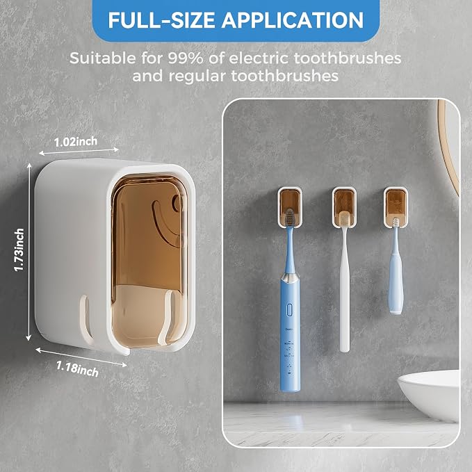MOPMS Single Slot Toothbrush Holders Wall Mounted - Image 5