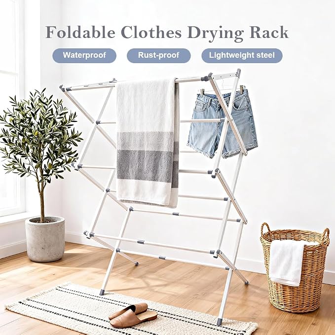 Foldable Clothes Drying Rack 41"x29"x14" - Image 4