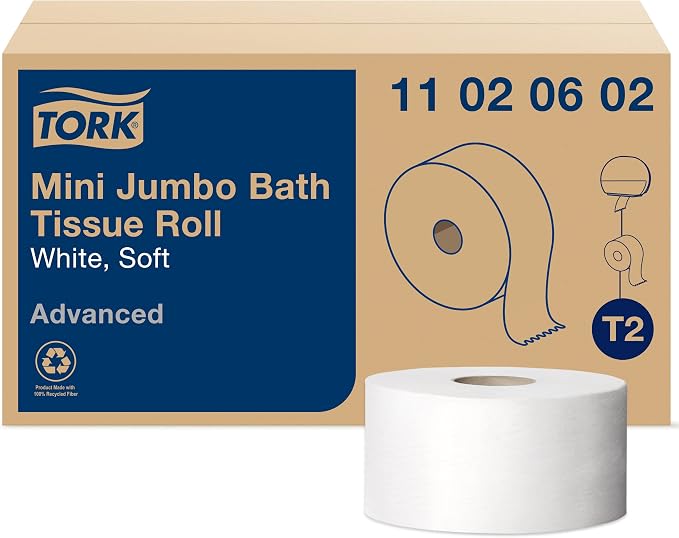 Tork Matic Soft Hand Towel Roll & Mini Jumbo Bath Tissue Roll - Image 5