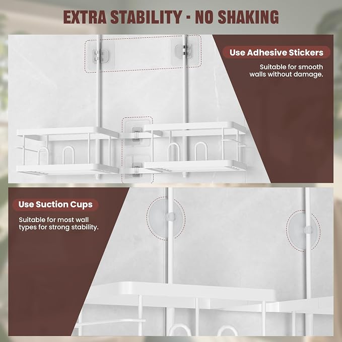 REINHARDT Adjustable Shower Caddy Hanging - Image 5