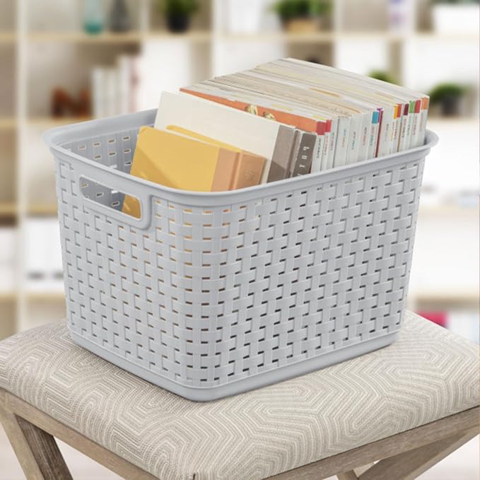 Sterilite Tall Weave Basket Bin - Image 4