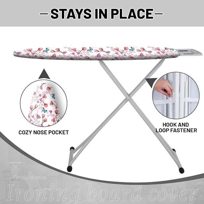 Extra Thick Ironing Board Cover and Pad, 15x54 Ironing Board Cover, Resist - Image 3