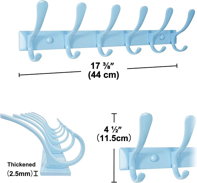 SKOLOO Heavy Duty Wall Mounted Coat Rack - Image 5
