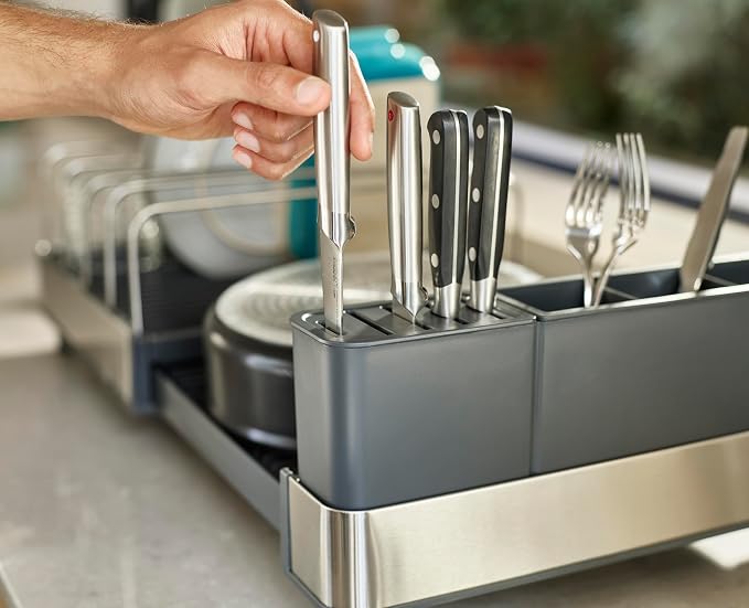 Joseph Joseph Extend Max Steel Expanding Dish Drying Rack, high Capacity - Image 7