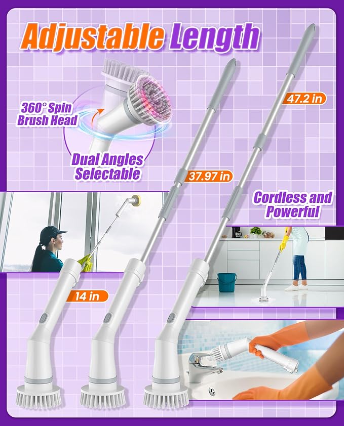 6-in-1 Cordless Electric Spin Scrubber - Image 5