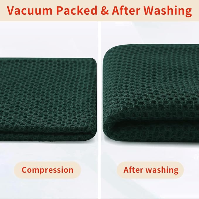 Homaxy 100% Cotton Waffle Weave Kitchen Dish Cloths 24-Pack, Ultra Soft - Image 8
