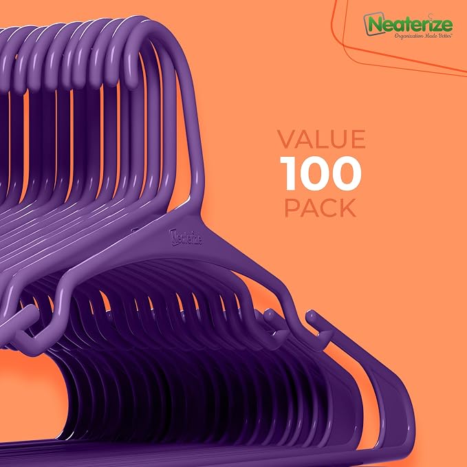 NEATERIZE Clothes Hangers Plastic 100 Pack - Image 7