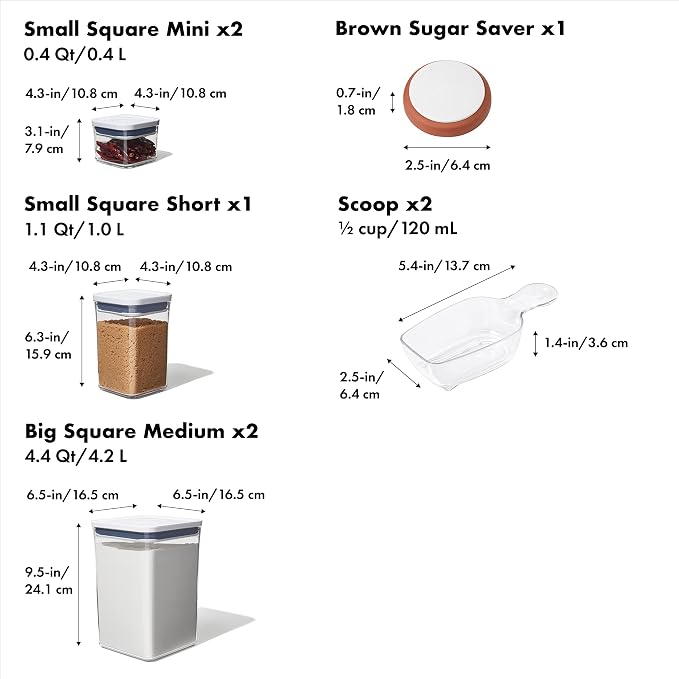 OXO Good Grips 8-Piece Baking Essentials POP Storage Container Set - Image 2